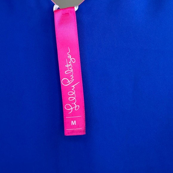 Lilly Pulitzer Reversible V Neck Tank Top Florin Blue Floral Print Size M - Picture 5 of 6